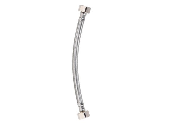 1/2" F/F 300mm Flexible Water Hose – 8mm PEX Core Stainless Steel