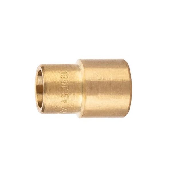 18mm x 15mm Reducing Straight Coupling Brass (5/8" x 1/2") | WaterMark Approved