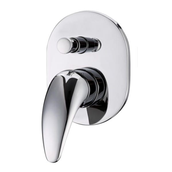Wall Diverter Mixer Tap | WaterMark | Ceramic Cartridge | Chrome | Built-in