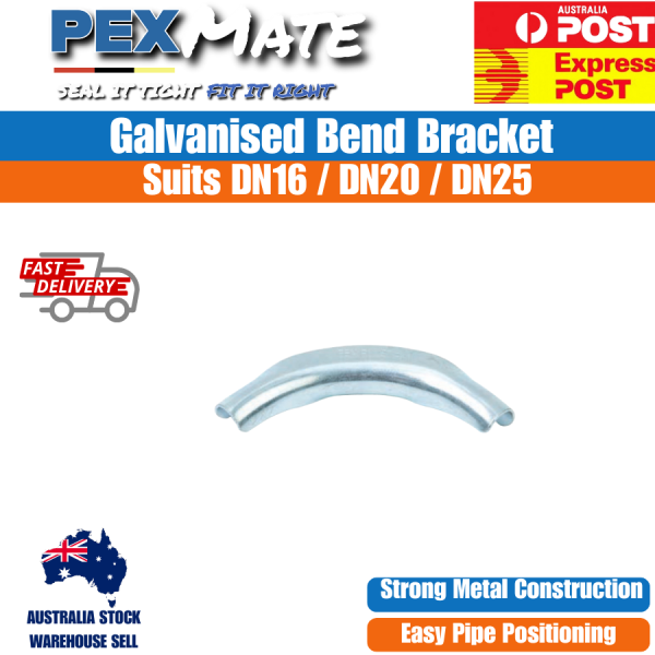 Profile Bend Bracket for PEX Pipe DN16 90° x 5D | Galvanised Support - Image 2