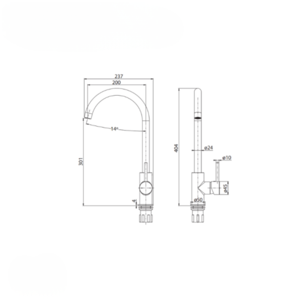 Bellino Sink Mixer Tap WELS 4 Star WaterMark Lead Free 10 Year Warranty - Image 3