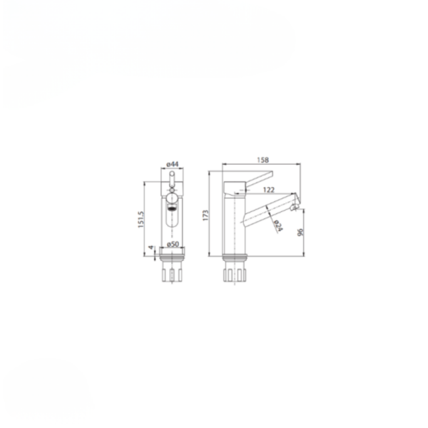 Bellino Basin Mixer Tap WELS 4 Star WaterMark Lead Free 3 Year Warranty - Image 3