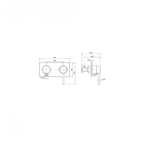 Chrome Wall Shower Mixer Set WaterMark Solid Brass Bathroom Mixer - Image 3