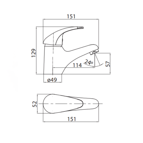 Basin Mixer Tap Fixed Spout | WaterMark | Lead Free | Ceramic Cartridge | Chrome - Image 3