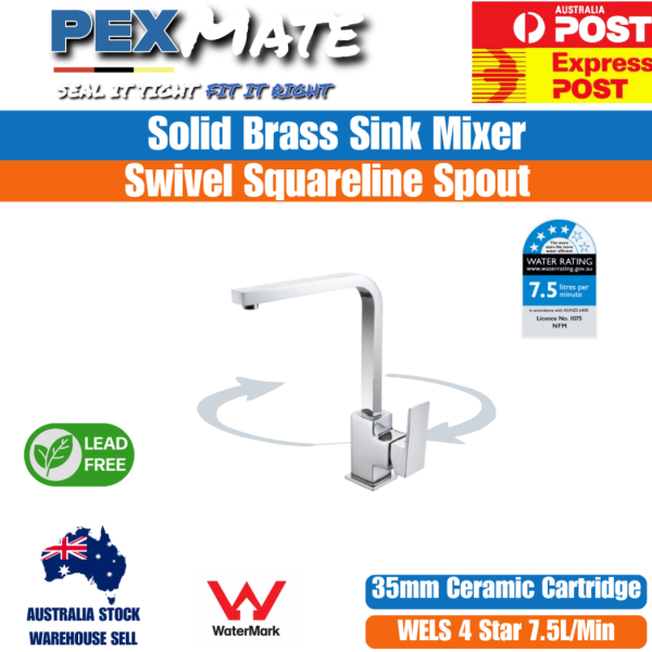 Kitchen Mixer Tap | WaterMark | Lead Free | WELS 4 Star - Image 2