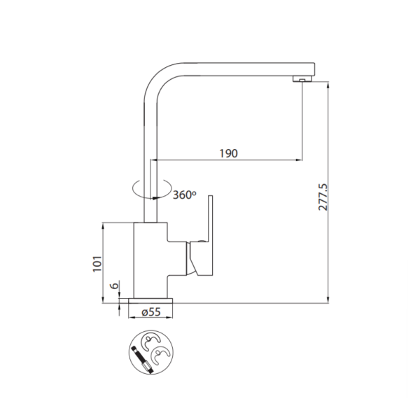 Kitchen Mixer Tap | WaterMark | Lead Free | WELS 4 Star - Image 3