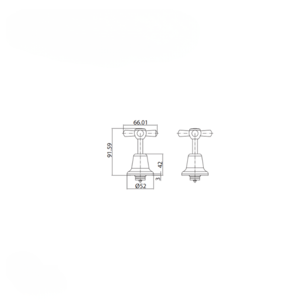 Basin Top Assemblies Chrome | WaterMark | Lead Free | Jumper Valve | Pair - Image 3