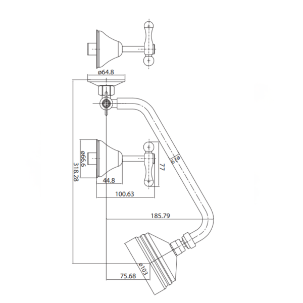 Lever Shower Set Tap | WaterMark | 1/4 Turn | Ceramic | Chrome - Image 3