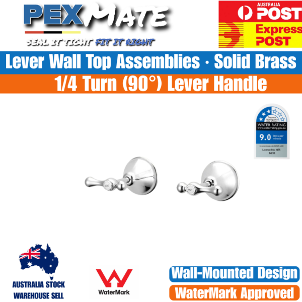 Lever Wall Top Assemblies | WaterMark | Lead Free | 1/4 Turn | Ceramic | Chrome - Image 2