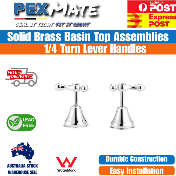 Lever Basin Top Assemblies | WaterMark | Lead Free | 1/4 Turn | Ceramic | Chrome - Image 2