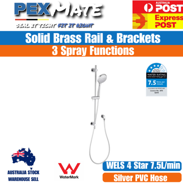 Shower Rail Set 3 Function | WaterMark | Hand Shower Rail Kit - Image 2