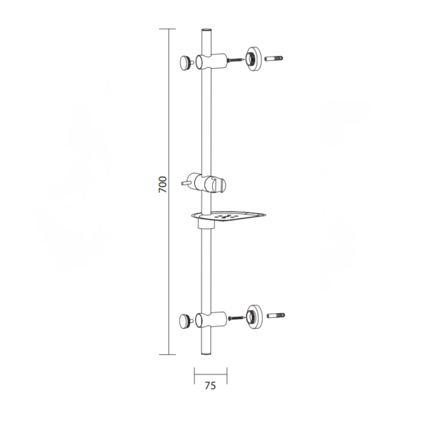Shower Rail Set 3 Function | WaterMark | Hand Shower Rail Kit - Image 3