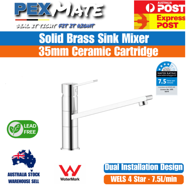 Sink Mixer Tap Chrome | WaterMark | Lead Free Kitchen Mixer - Image 2