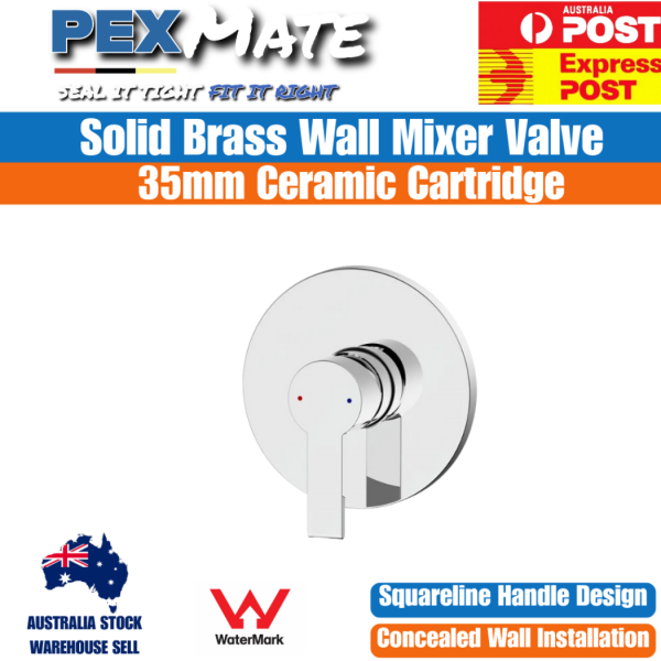 Wall Shower Mixer | WaterMark | Chrome Shower Mixer Tap - Image 2