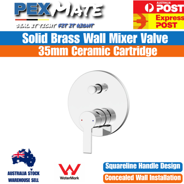 Shower Diverter Mixer | WaterMark | Chrome Wall Mixer Tap - Image 2