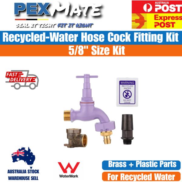 5/8" Recycled Water Hose Cock Set (MI) Lilac WaterMark - Image 2