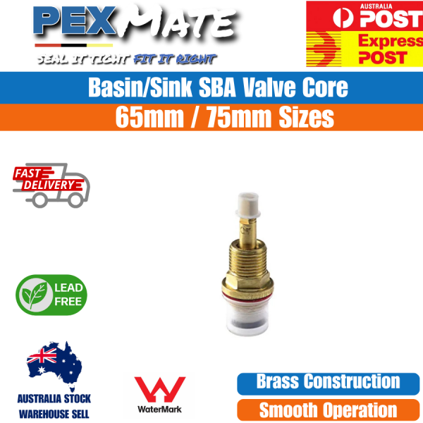 75mm Basin Sink SBA Brass Tap Spindle - Image 2