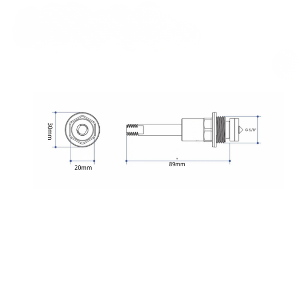 89mm Wall SBA Standard Brass Spindle – WaterMark Approved Replacement Tap Spindle - Image 3