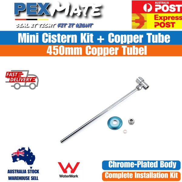 Mini Cistern Kit with 450mm Copper Tube Chrome Plated - Image 2