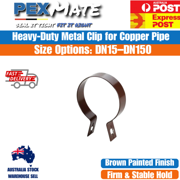 Bolted Clip for Copper Pipe DN65 (20 Pack) Heavy Duty Metal Clamp - Image 2