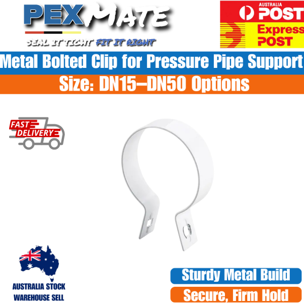 Bolted Clip for Pressure Pipe DN20 20 Pack Powder Coated Metal Clamp - Image 2