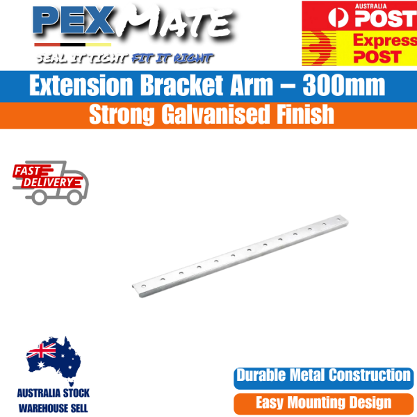 300mm GALVANISED EXTENSION BRACKET ARM (10 PER PKT) - Image 2