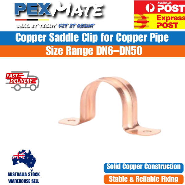 DN18 Copper Saddle Clip for Copper Pipe 5/8" Copper Pipe Support Bracket (20 Pack) - Image 2