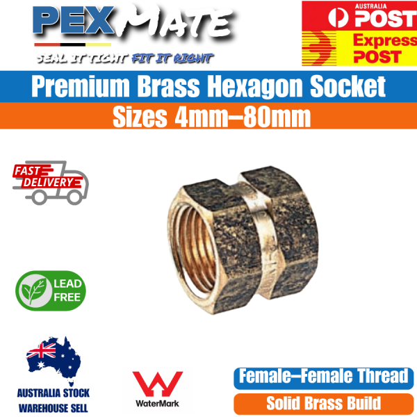 20mm Hexagon Socket (3/4") WaterMark Lead Free Brass - Image 2
