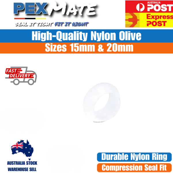 15mm Nylon Olive 1/2" (20 Pack) | Compression Fitting Australia - Image 2