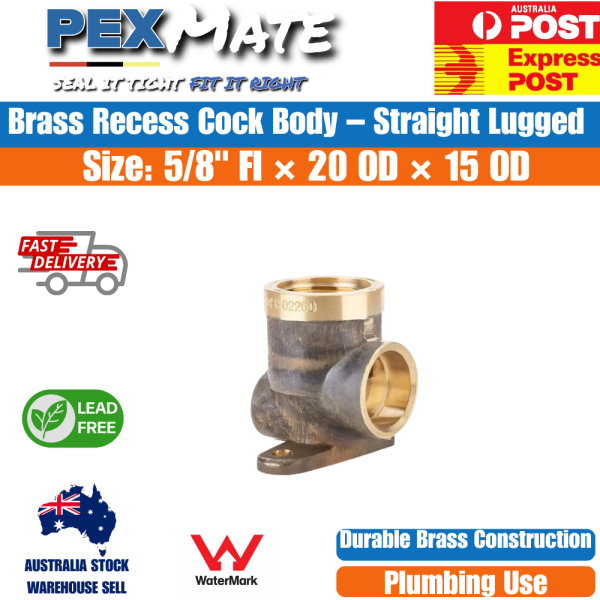 Capillary Recess Cock Body 5/8 Brass WaterMark Lead Free - Image 2
