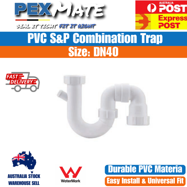 40mm PVC Combination Trap DN40 WaterMark - Image 2